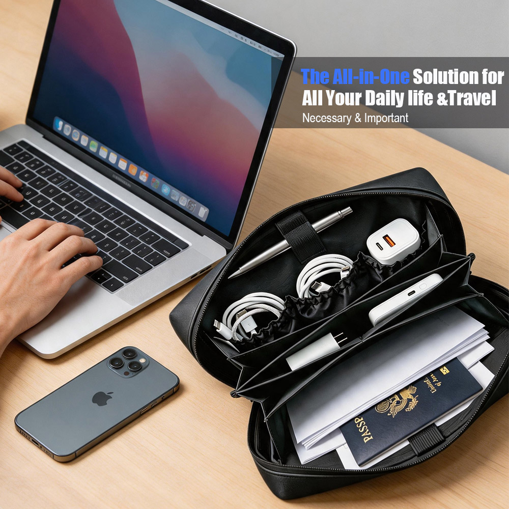 cosmetic and tech multi-purpose bag